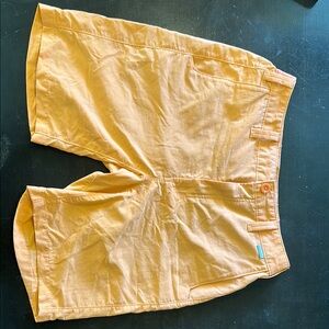 Simms Cream Flat Front Shorts Lightweight Casual